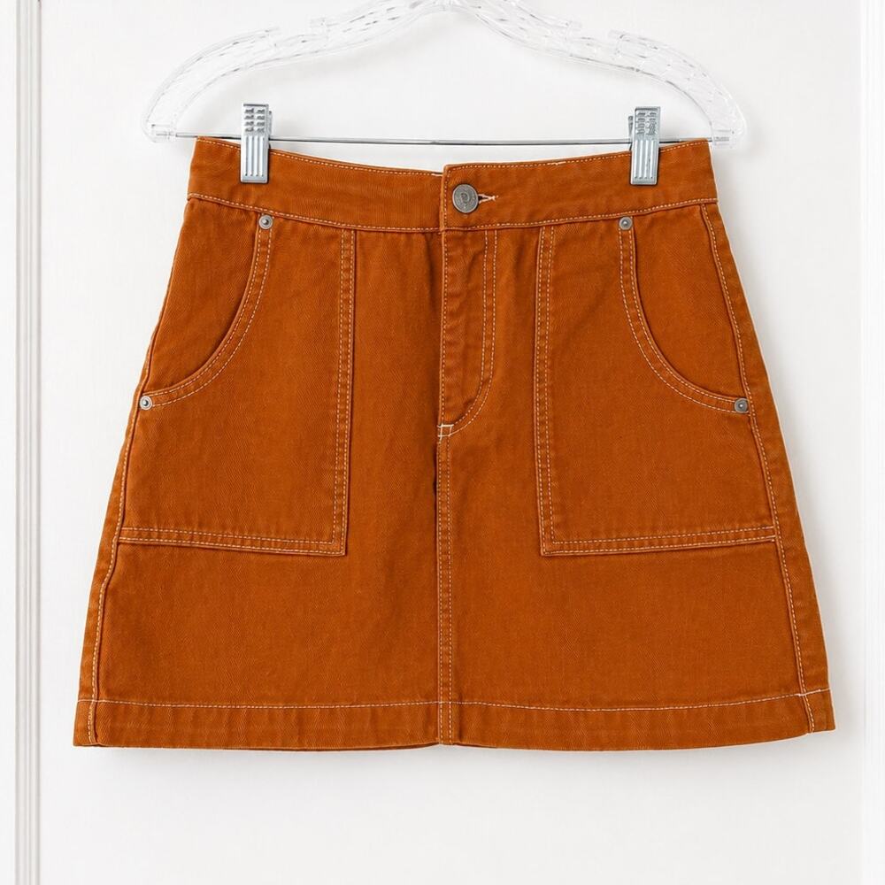 BDG by Urban Outfitters Rust Utility Mini Skirt Women’s Medium 100% Cotton